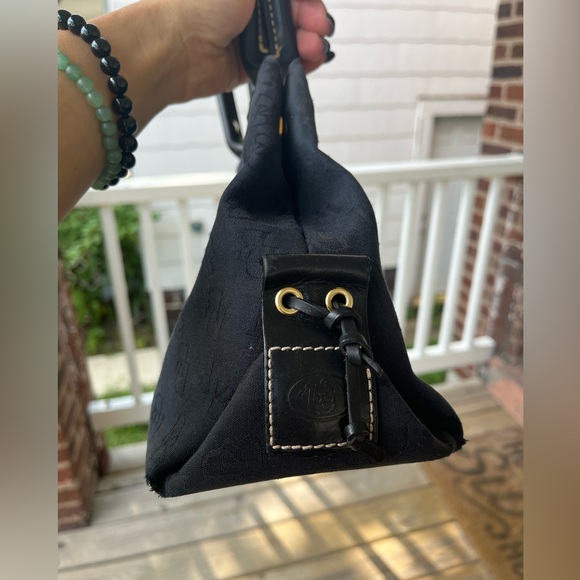 Vintage 1990’s Dooney and Bourke Signature Monogram Canvas & Leather Satchel - Picture 6 of 15